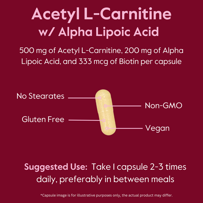 Acetyl L-Carnitine 500mg & Alpha Lipoic Acid 200mg
