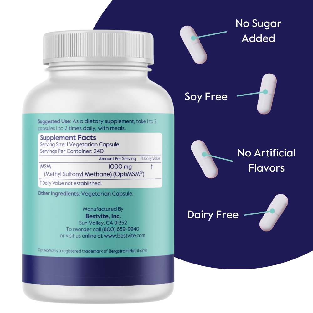 MSM 1000mg with OptiMSM®
