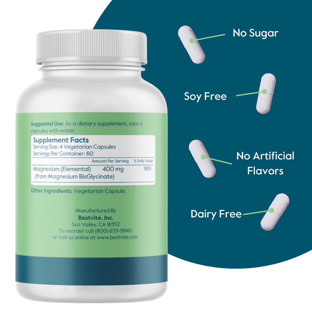 Magnesium Glycinate 400mg per Serving