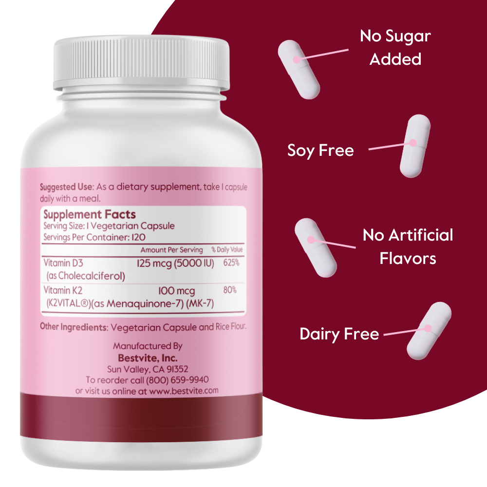 Vegan Vitamin D3 w Vitamin K2