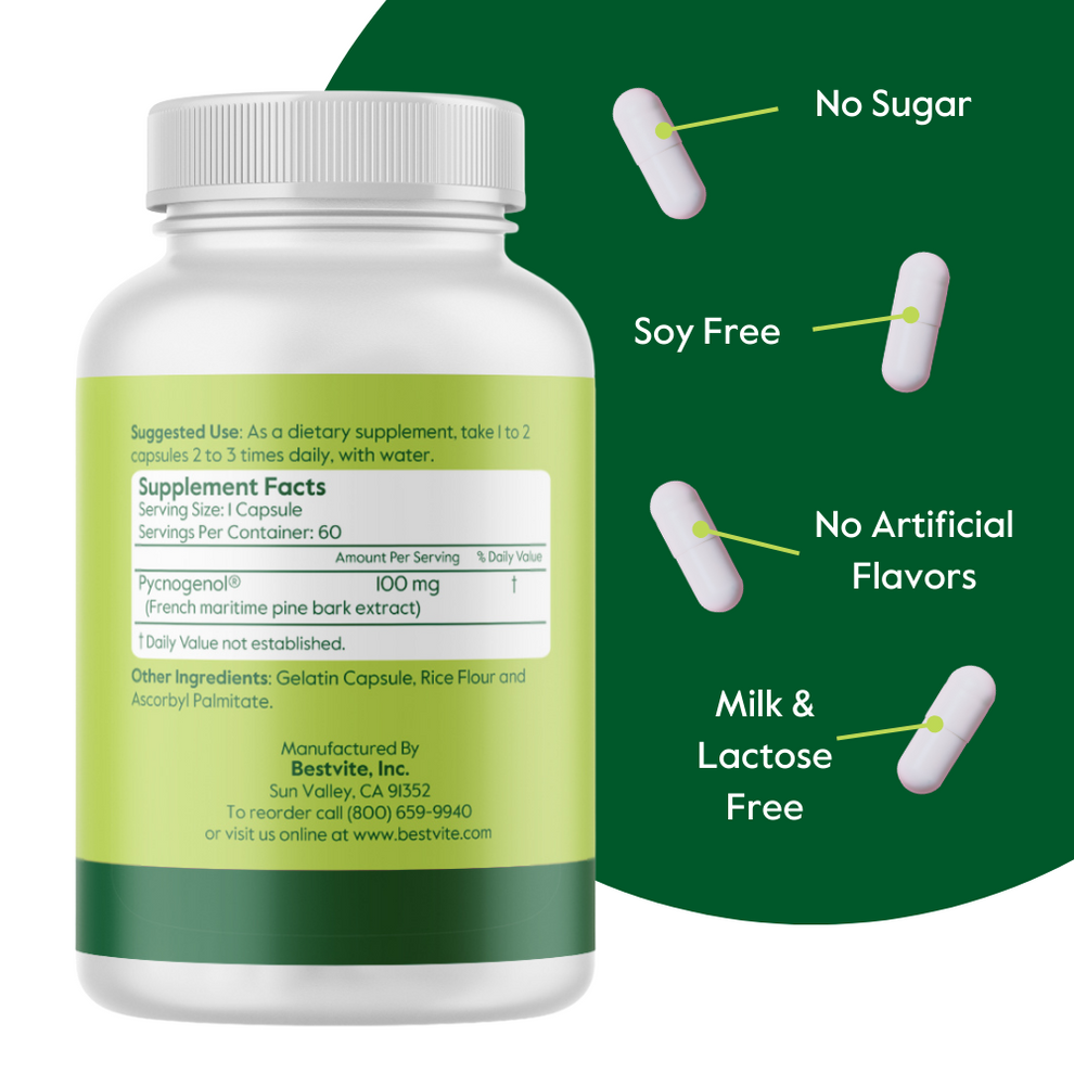 Pycnogenol 100mg | Bestvite.com - The Most Trusted Name in Vitamins