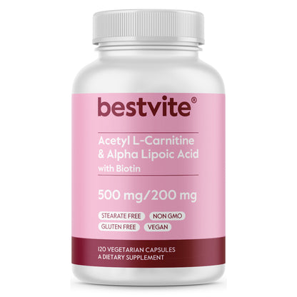 Acetyl L-Carnitine 500mg & Alpha Lipoic Acid 200mg