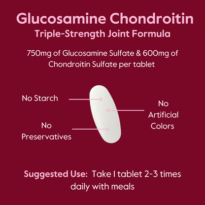 Glucosamine & Chondroitin Sulfate 750/600 Triple Strength