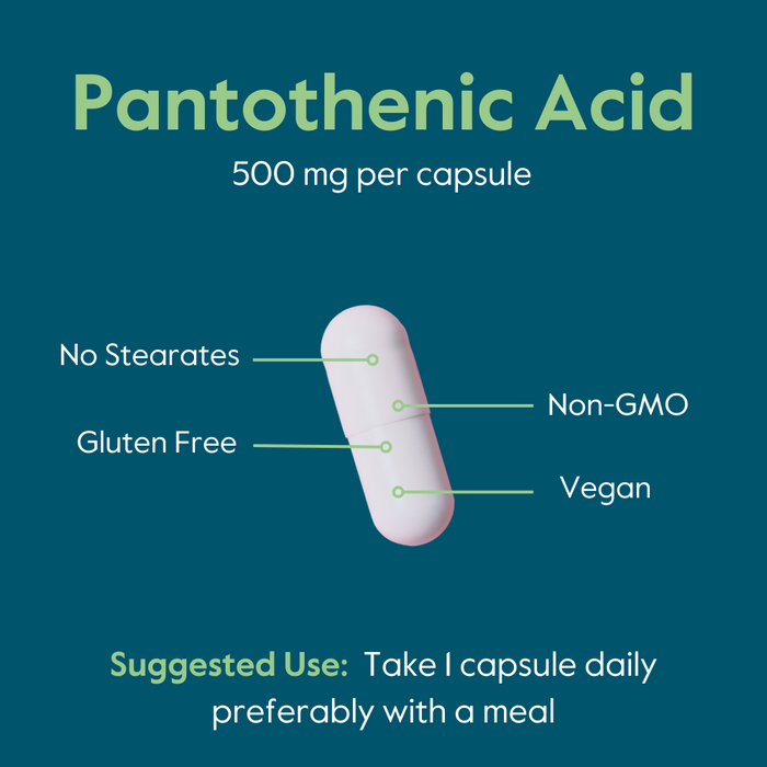 Pantothenic Acid (Vitamin B-5) 500mg