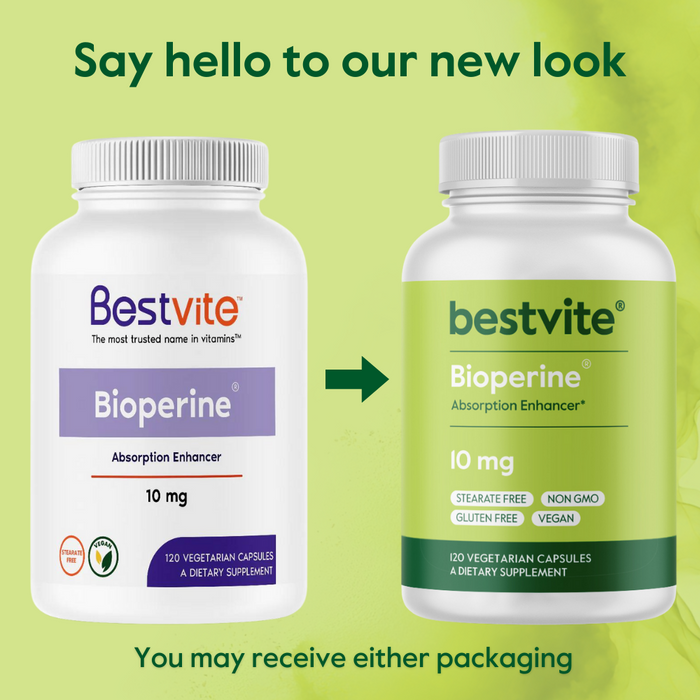 Bioperine Tablets Bestvite's Bioperine 10mg (120 Vegetarian Capsules) — Bestvite.com