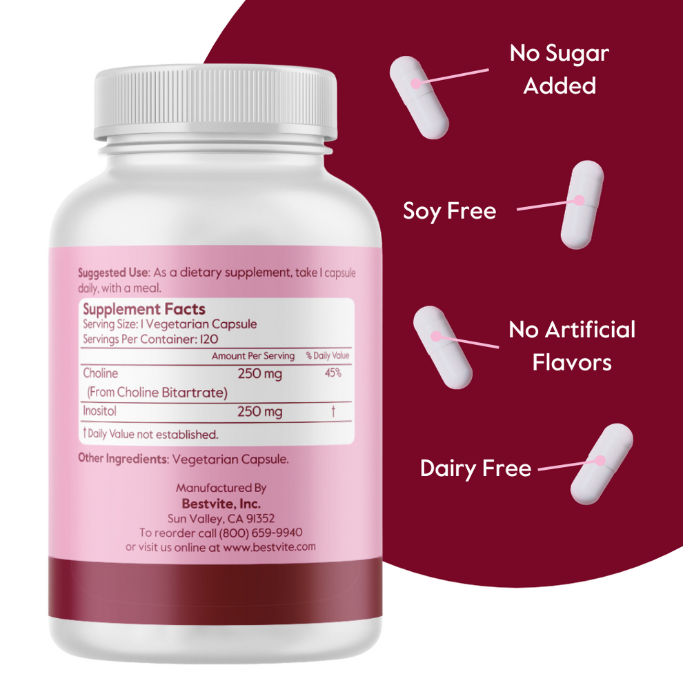 inositol l carnitine and choline bitartrate CholineAn Essential Nutrient with Health Benefits a Signaling Molecule Choline-Inositol COMPLEX Capsules | VitaminExpress