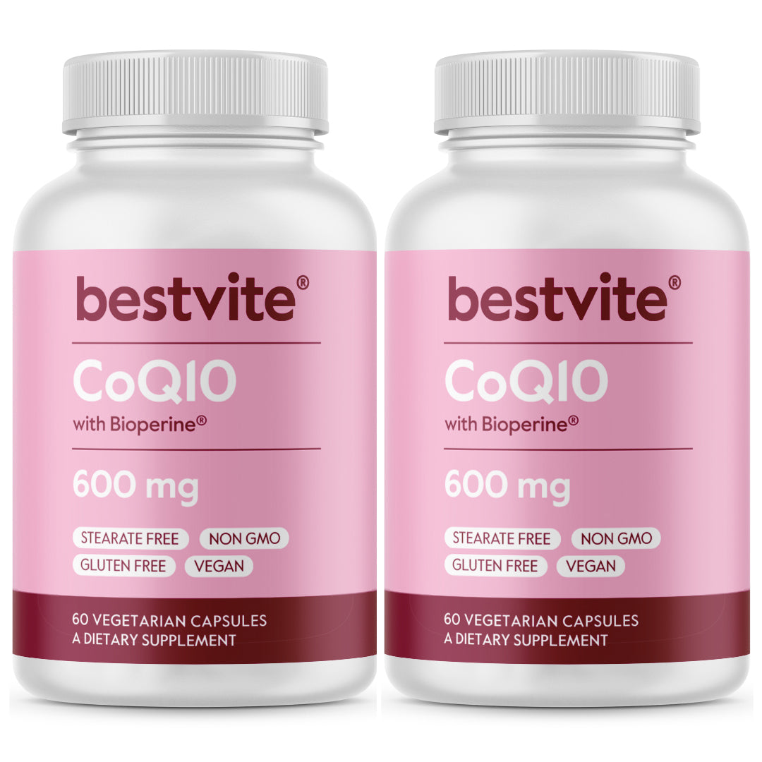 Ultra Absorption CoQ10 (CoEnzyme Q10) 600mg with Bioperine