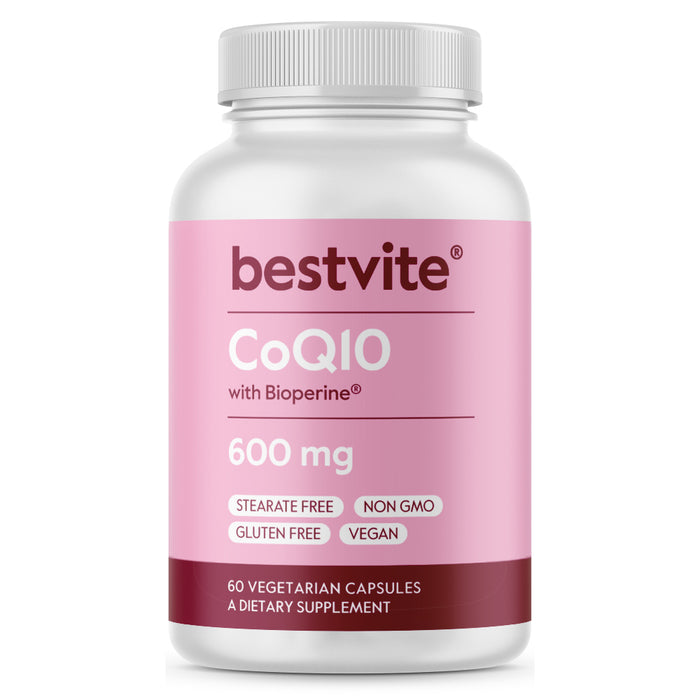 Ultra Absorption CoQ10 (CoEnzyme Q10) 600mg with Bioperine
