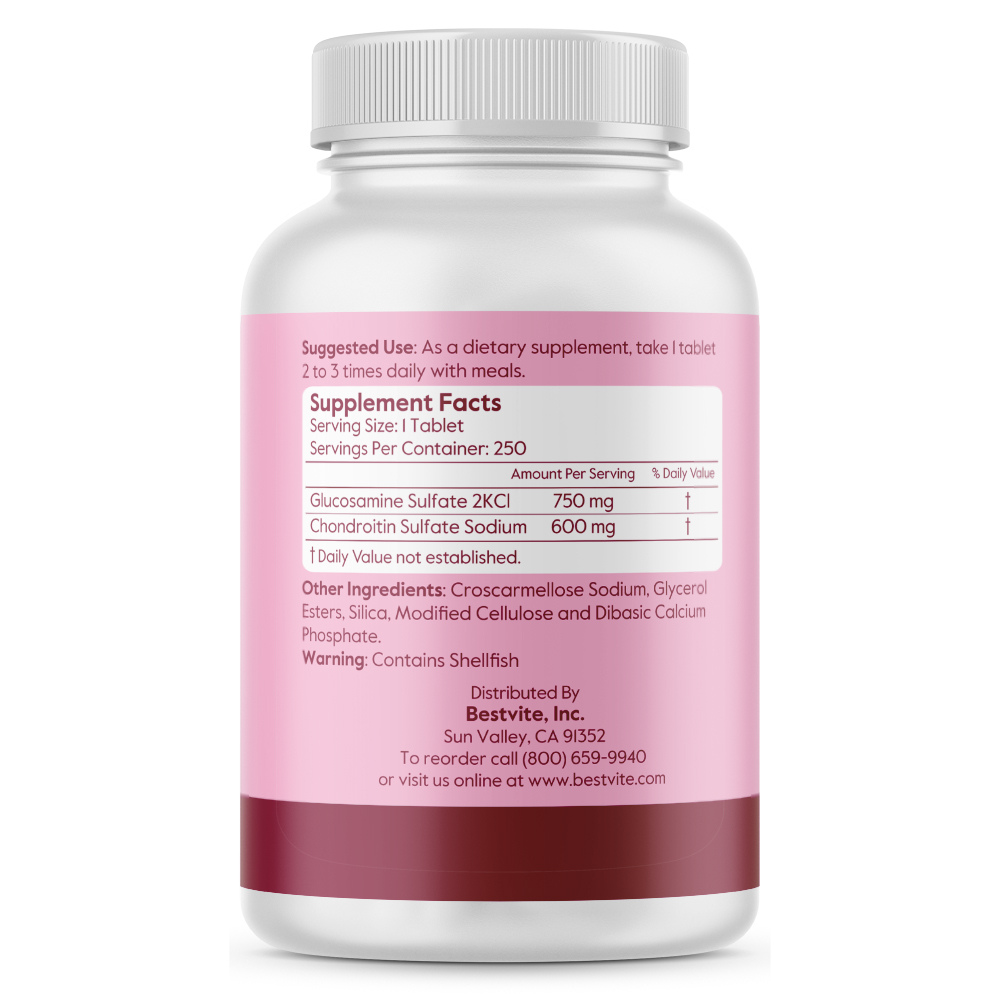 Glucosamine & Chondroitin Sulfate 750/600 Triple Strength