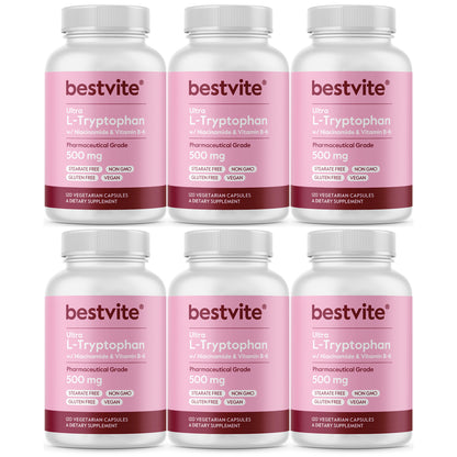L-Tryptophan w/ B3 & B6 500mg