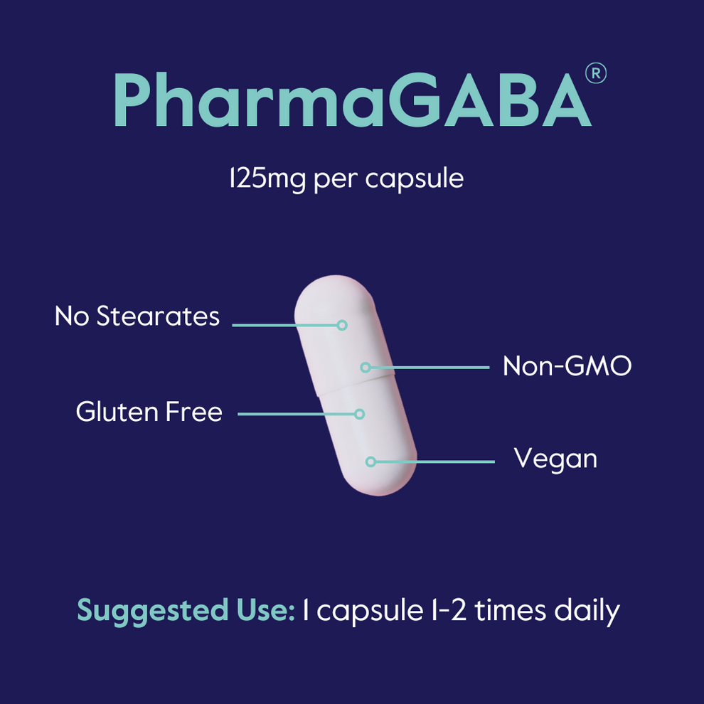 Bestvite's PharmaGABA 125mg (120 Vegetarian Capsules) – Bestvite.com