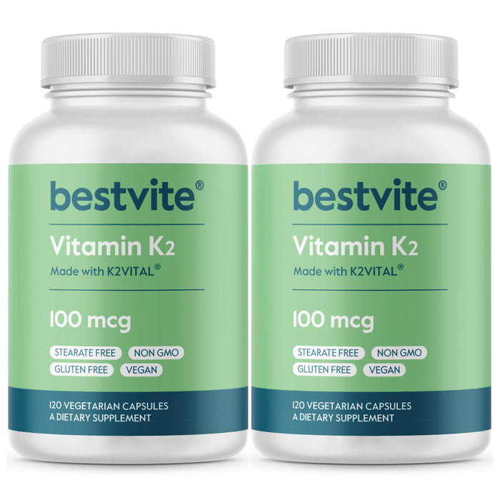 Vitamin K2 as MK-7 100mcg with Patented K2VITAL®