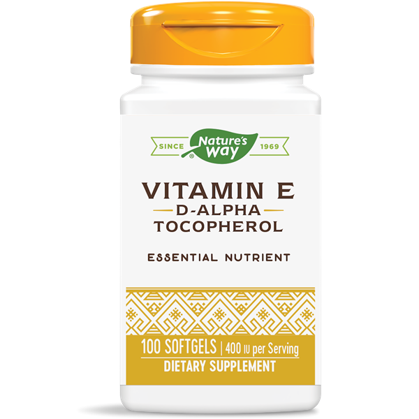 Nature's Way, Vit E 400 IU D-Alpha w/Tocopherols (100 Softgels)