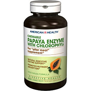 American Health, Papaya Enzyme w/Chlorophyll Chewable (600 Tablets)