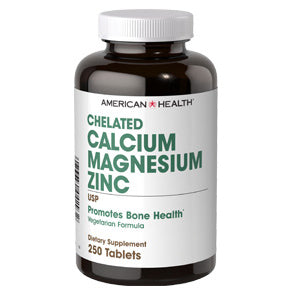 American Health, Chelated Calcium & Magnesium w/Zinc (250 Tablets)