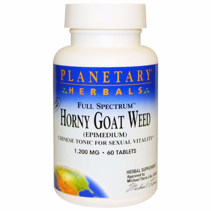Planetary Herbals, Horny Goat Weed, Full Spectrum 1,200mg (60 Tablets)