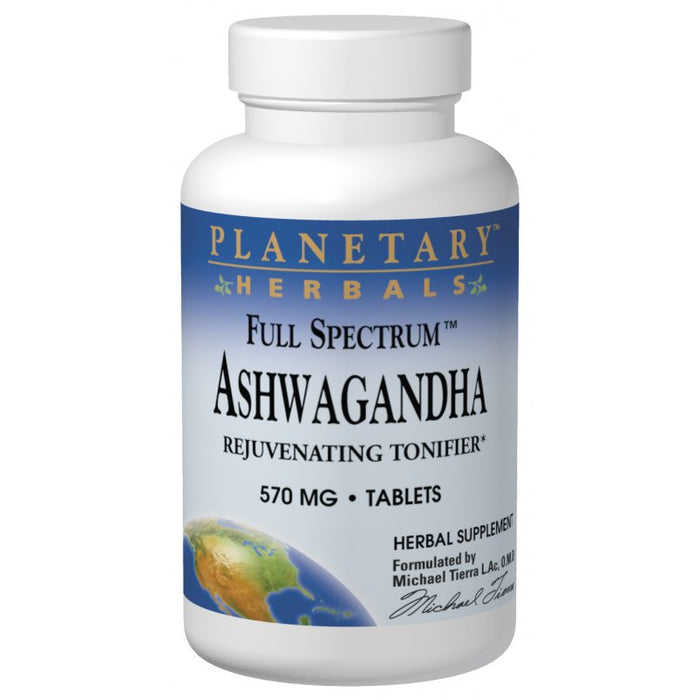 Planetary Herbals, Ashwagandha (Winter Cherry) Full Spectrum 570mg (120 Tablets)